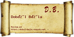 Dobál Béla névjegykártya